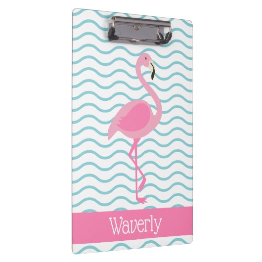 Roze Flamingo Gepersonaliseerd Klembord (Rechts)