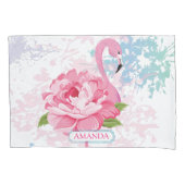 Roze flamingo Gepersonaliseerd Kussensloop (Voorkant-Links)