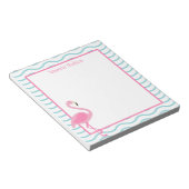 Roze Flamingo Gepersonaliseerd Notitieblok (Schuin)