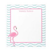 Roze Flamingo Gepersonaliseerd Notitieblok (Voorkant)