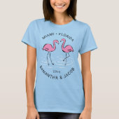 Roze Flamingo Gepersonaliseerd T-shirt (Voorkant)