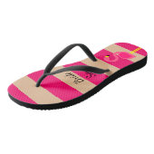 Roze Flamingo Gepersonaliseerd Teenslippers (Schuin)