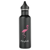 Roze flamingo gepersonaliseerde bruidsmeisjes brui waterfles (Links)