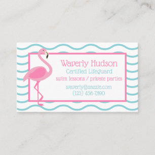 Roze Flamingo Gepersonaliseerde Business Contact K Visitekaartje
