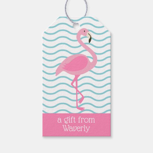 Roze Flamingo gepersonaliseerde cadeau Labels Cadeaulabel (Voorkant)
