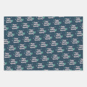 Roze Flamingo Gepersonaliseerde het Verpakken Papi Inpakpapier Vel (Voorkant 2)