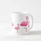 Roze Flamingo Gepersonaliseerde Koffiemok (Voorkant rechts)