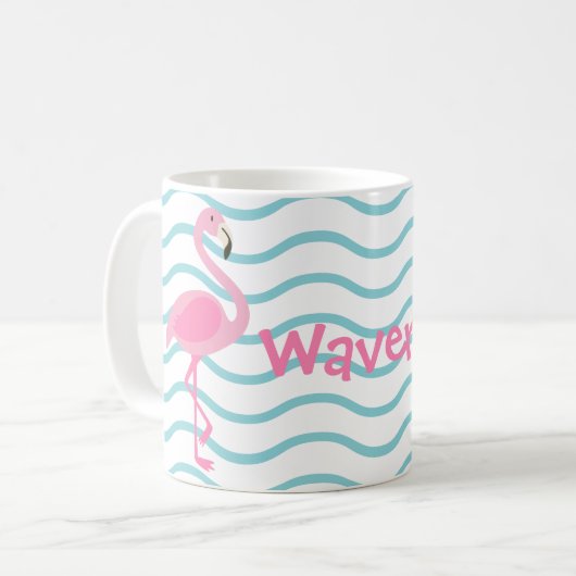 Roze Flamingo Gepersonaliseerde Mok (Voorkant links)