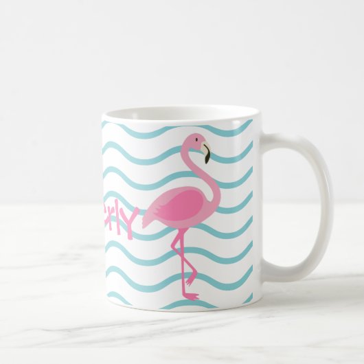 Roze Flamingo Gepersonaliseerde Mok (Rechts)