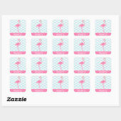 Roze Flamingo gepersonaliseerde Stickers (Vel)