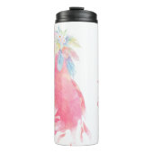 Roze flamingo Gepersonaliseerde thermische trommel Thermosbeker (Voorkant)