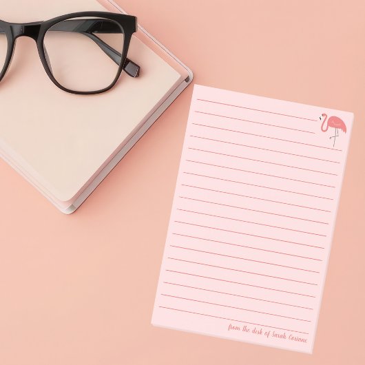 roze flamingo gevoerd gepersonaliseerd post-it® notes