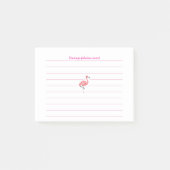 Roze flamingo gevoerd post-it® notes (Voorkant)