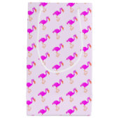 Roze Flamingo Gift Bag Klein Cadeauzakje (Voorkant)