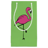 Roze Flamingo Gift Bag Klein Cadeauzakje (Voorkant)