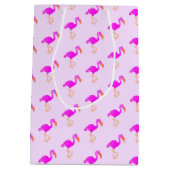 Roze Flamingo Gift Bag Medium Cadeauzakje (Achterkant)