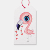 Roze Flamingo Gift Label Cadeaulabel (Voorkant)