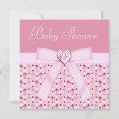 Roze Flamingo Girl Baby shower Invites Kaart (Achterkant)
