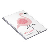 Roze Flamingo girly op maat gemaakt Notitieboek (Rechterzijde)