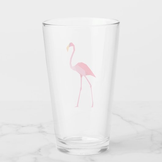 Roze Flamingo Glas (Achterkant)