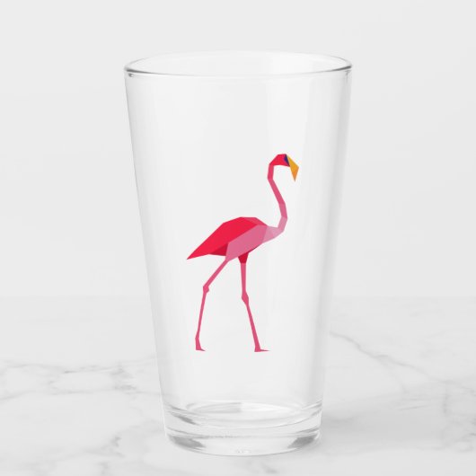 Roze Flamingo Glas (Voorkant)