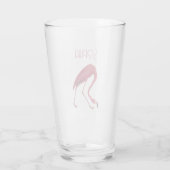  roze flamingo glas (Achterkant)