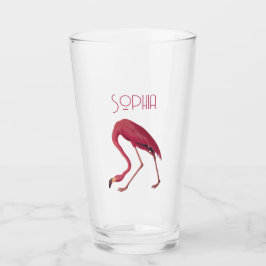 roze flamingo glas