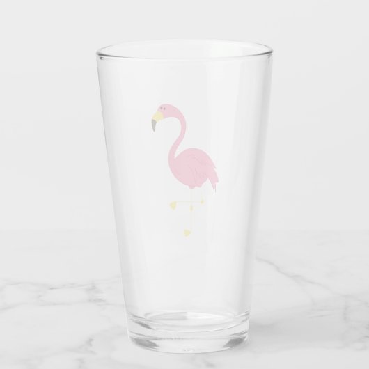 Roze Flamingo Glas (Achterkant)