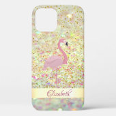 Roze Flamingo Glitter Bokeh Confetti Case-Mate iPhone Case (Achterkant)