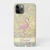 Roze Flamingo Glitter Bokeh Confetti Case-Mate iPhone Case (Achterkant)