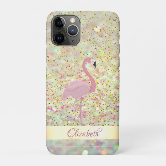 Roze Flamingo Glitter Bokeh Confetti Case-Mate iPhone Case (Achterkant)