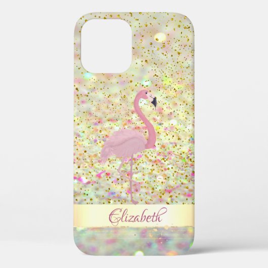 Roze Flamingo Glitter Bokeh Confetti Case-Mate iPhone Case (Achterkant)