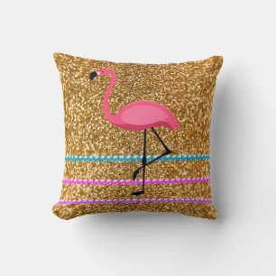 Roze Flamingo Glitter Kussen