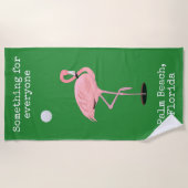 Roze flamingo Golf Palm Beach Towel Strandlaken (Voorkant)