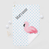 Roze Flamingo Golf Towel Golfhanddoek (Insitu)