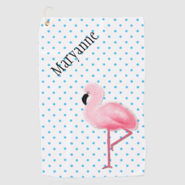 Roze Flamingo Golf Towel Golfhanddoek