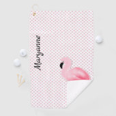 Roze Flamingo Golf Towel Golfhanddoek (Insitu)