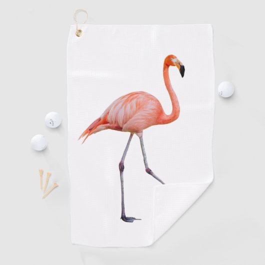 Roze Flamingo Golfhanddoek (Insitu)