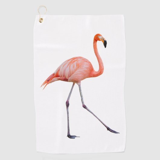 Roze Flamingo Golfhanddoek (Voorkant)