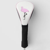 Roze Flamingo Golfheadcover (Voorkant)