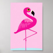 Roze flamingo grafische kamerprint poster (Voorkant)
