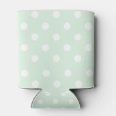 Roze Flamingo Green Polka Dots kan koelen Blikjeskoeler (Achterkant)