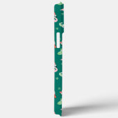 Roze Flamingo Groene Kerst Vakantie Patroon Case-Mate iPhone Case (Achterkant / Rechts)