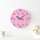 roze flamingo grote klok (Huis)