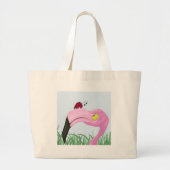 roze flamingo grote tote bag (Voorkant)