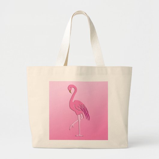  roze flamingo grote tote bag (Voorkant)