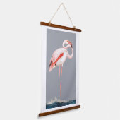 Roze Flamingo Hangend Wandkleed (Gebogen)