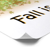 Roze Flamingo Happy Herfst Funny Humor Pumpkin Pat Poster (Hoek)