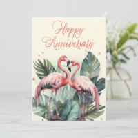 Roze Flamingo Happy Jubileum