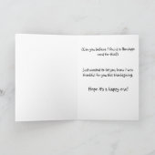 Roze Flamingo Happy Thanksgiving Pumpkin Kaart (Binnen)